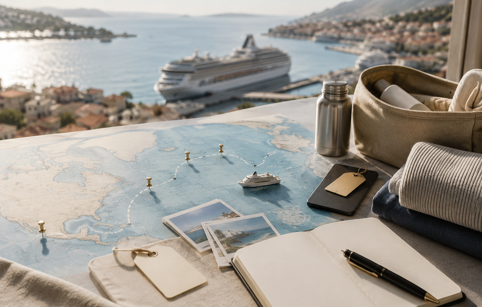 Travel books and gear