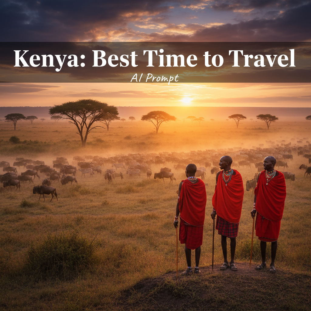 Maasai observe the Great Migration at sunrise in the Maasai Mara—Kenya: Best Time to Travel.
