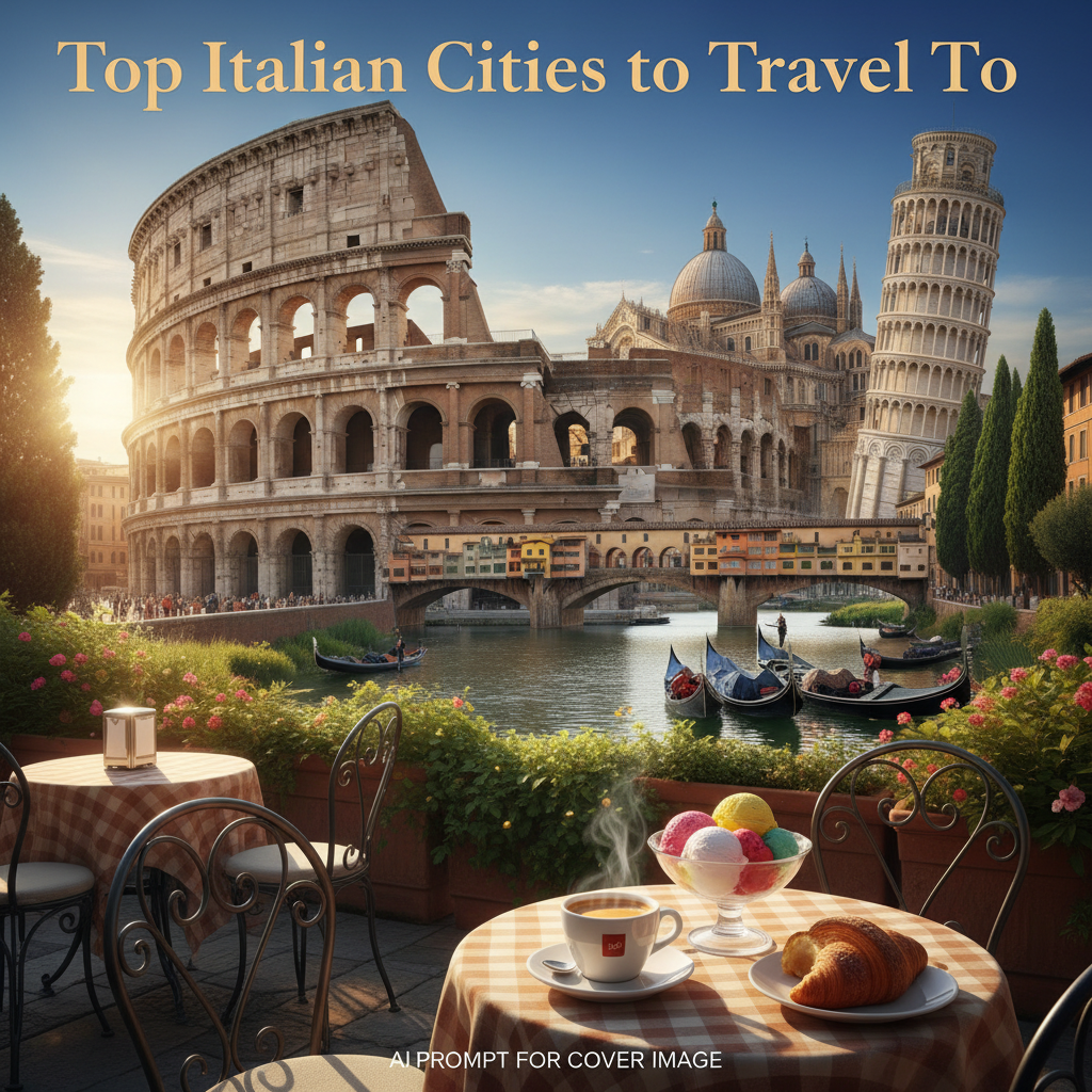 alt_text: Iconic Italian landmarks collage under sunny skies, capturing top cities' beauty, culture, and charm.