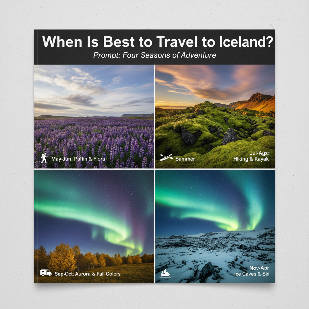 When Is Best to Travel to Iceland? Four seasons, stunning landscapes, tips for adventure travelers