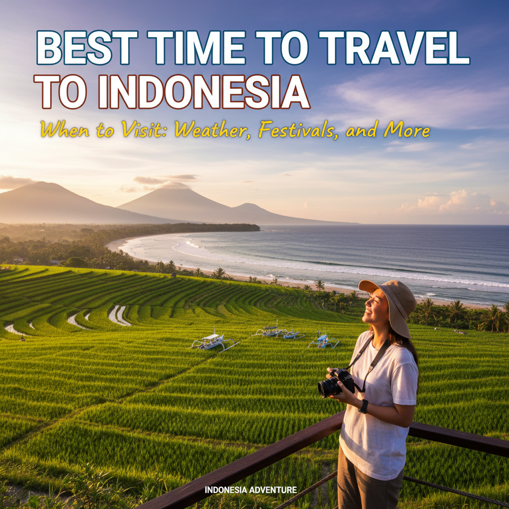 Traveler enjoys Indonesia's stunning rice terraces, beaches, and volcanoes; magazine covers best visit times.