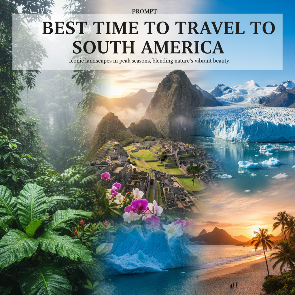 Best Time to Travel to South America: Iconic landscapes in peak seasons, blending nature’s vibrant beauty.