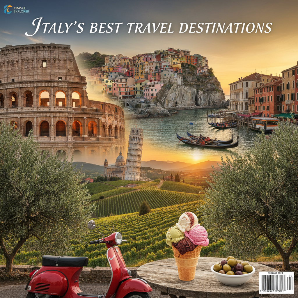 Italy’s Best Travel Destinations: Iconic landmarks, scenic vineyards, and vibrant local charm in one cover