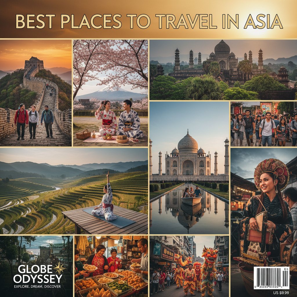 alt_text Collage of Asia's top landmarks and travelers, vivid colors, with “Best Places to Travel in Asia” title.